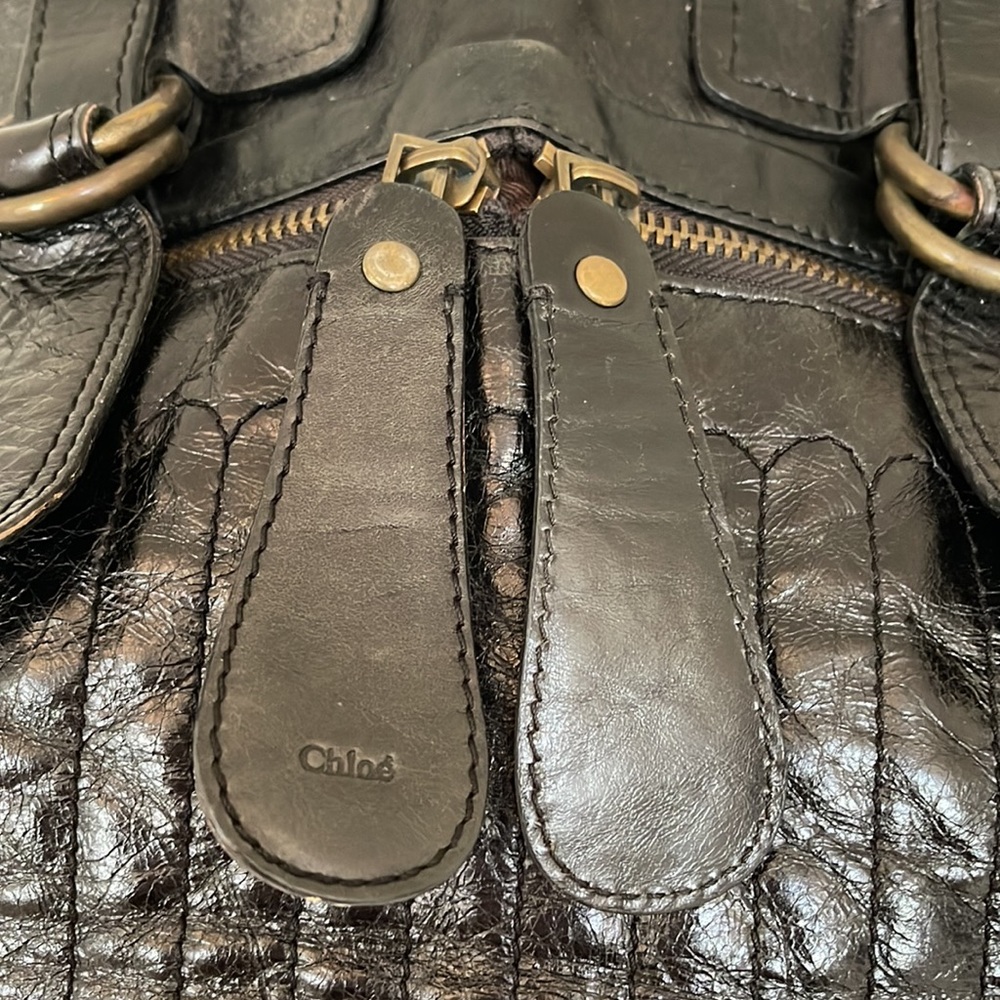 Chloe Black Quilted Leather Tote - Picture 2 of 13